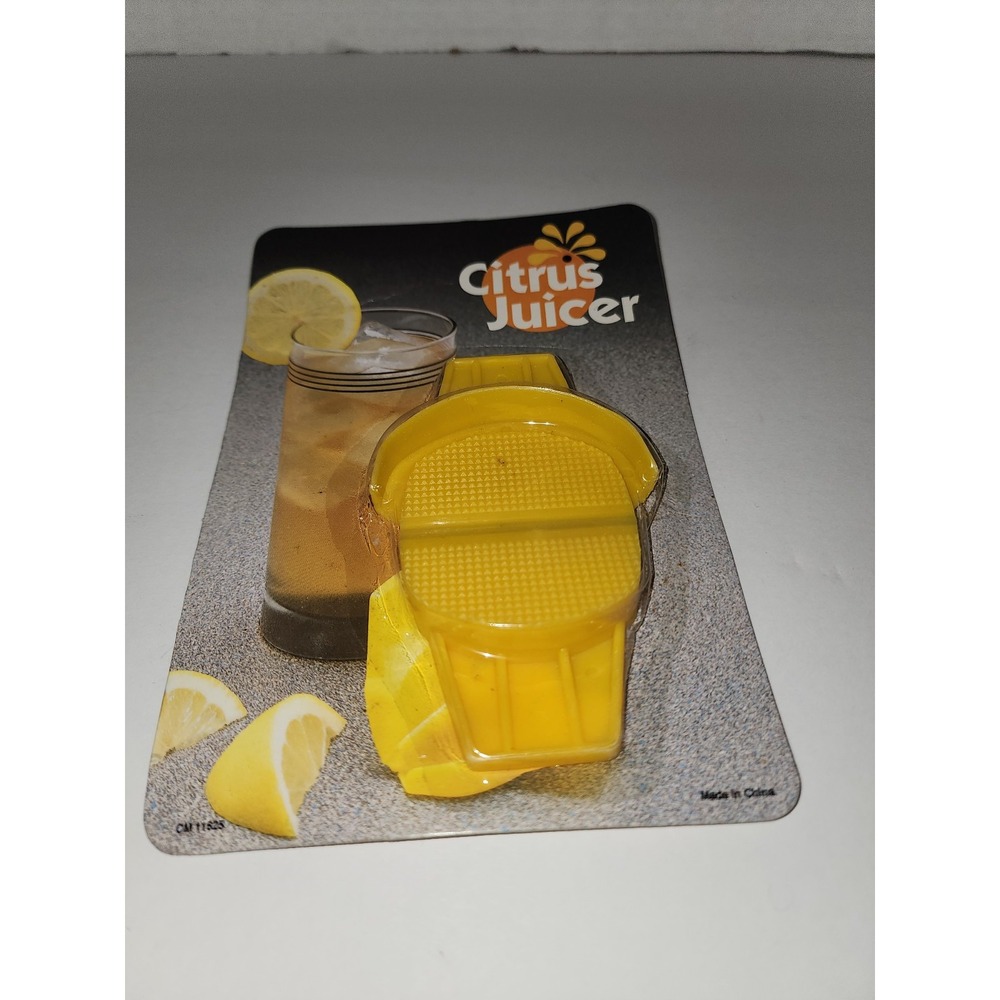 Vintage Morrisons Yellow Plastic Citrus Juicer New in Package